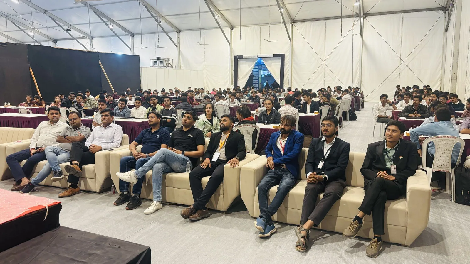 Audience and invited guests during a student technology programme